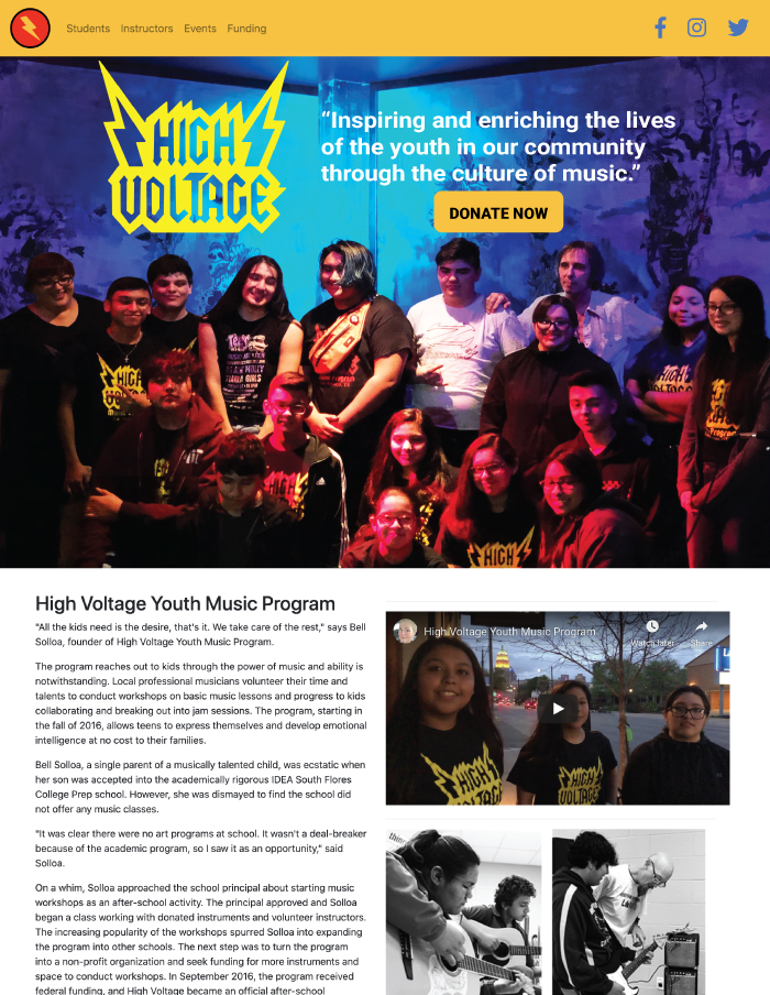  High Voltage Youth Music Program